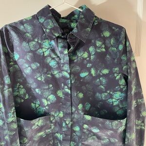 COS Abstract Green and Black Blazer